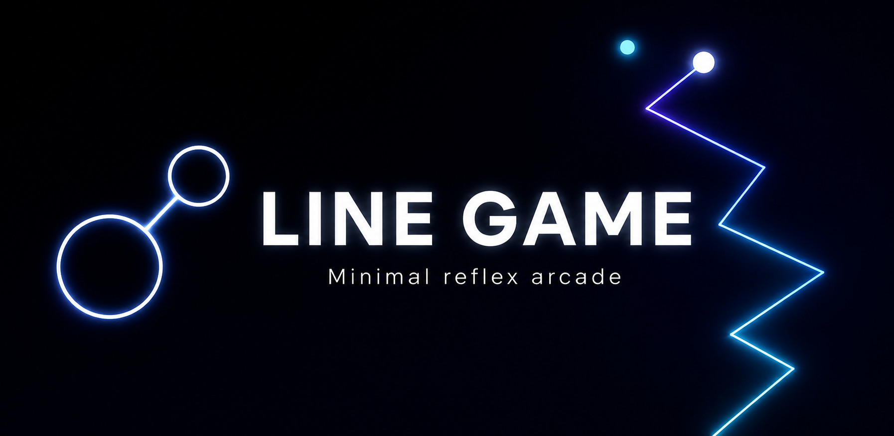 Line Game glowing blue line artwork