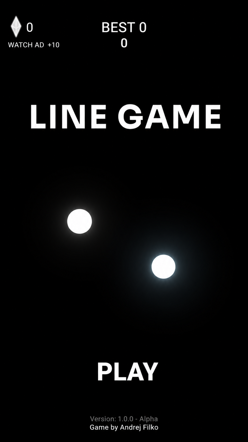 Line Game main menu
